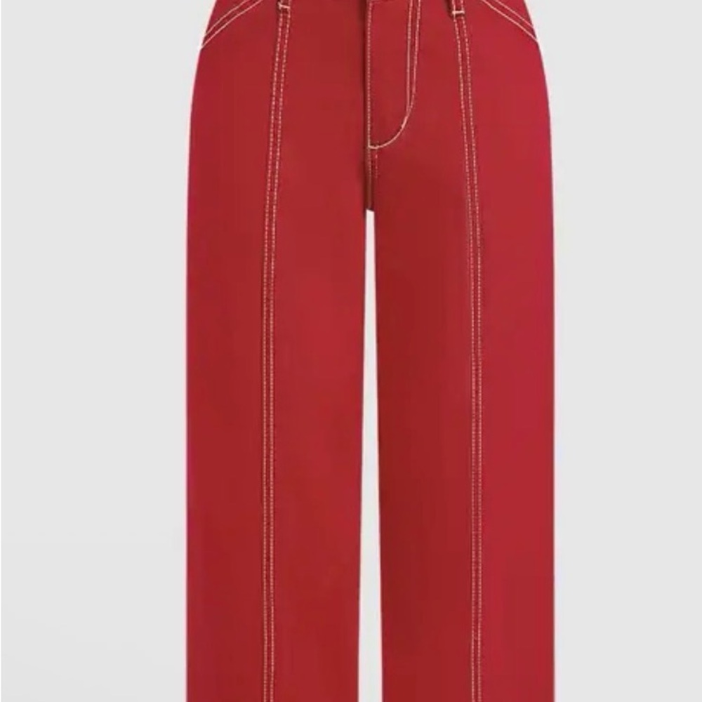 🎈Flamingals Red Wide Leg Pants - Picture 6 of 15